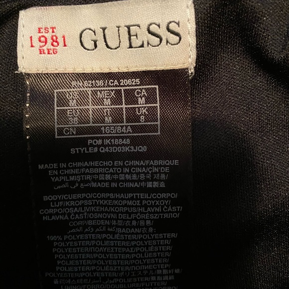 Black Guess sequin mini skater skirt - Picture 3 of 3